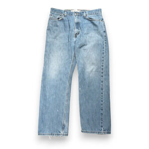 Vintage 505 Levis Jeans Mens 34x30 Blue Regular Straight Light Wash Denim Y2K